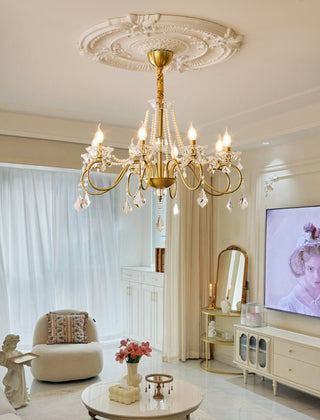 VelaeyraLustre Postmoderne de Luxe en Cristal et Perles