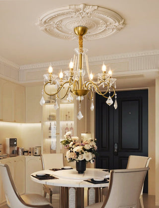VelaeyraLustre Postmoderne de Luxe en Cristal et Perles