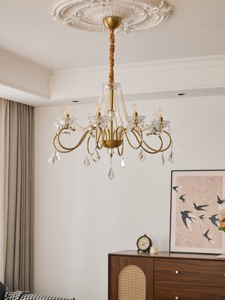 VelaeyraLustre Postmoderne de Luxe en Cristal et Perles