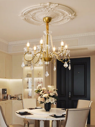 VelaeyraLustre Postmoderne de Luxe en Cristal et Perles