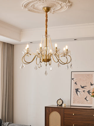 VelaeyraLustre Postmoderne de Luxe en Cristal et Perles