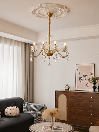 VelaeyraLustre Postmoderne de Luxe en Cristal et Perles
