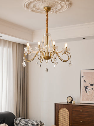 VelaeyraLustre Postmoderne de Luxe en Cristal et Perles