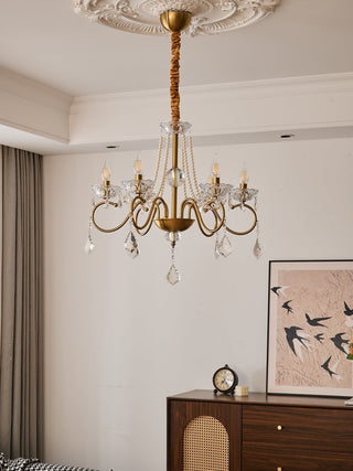 VelaeyraLustre Postmoderne de Luxe en Cristal et Perles