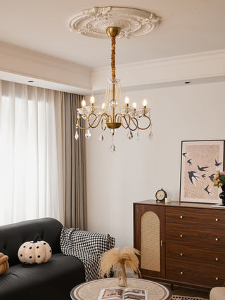 VelaeyraLustre Postmoderne de Luxe en Cristal et Perles