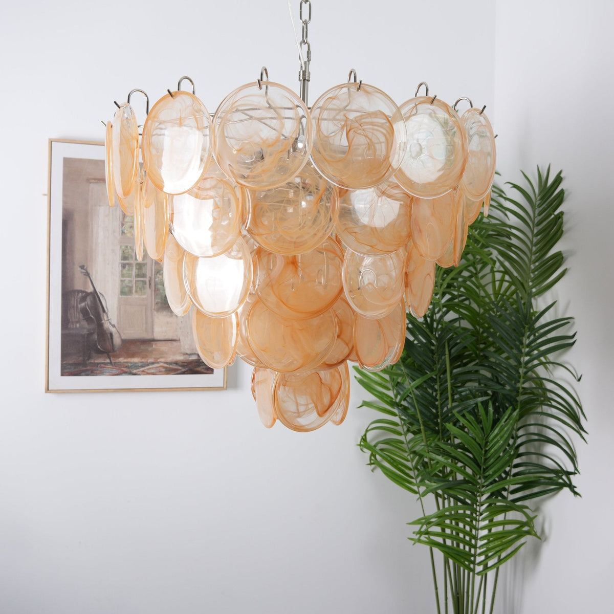 Verara Lustre Murano Verre Disque Classique