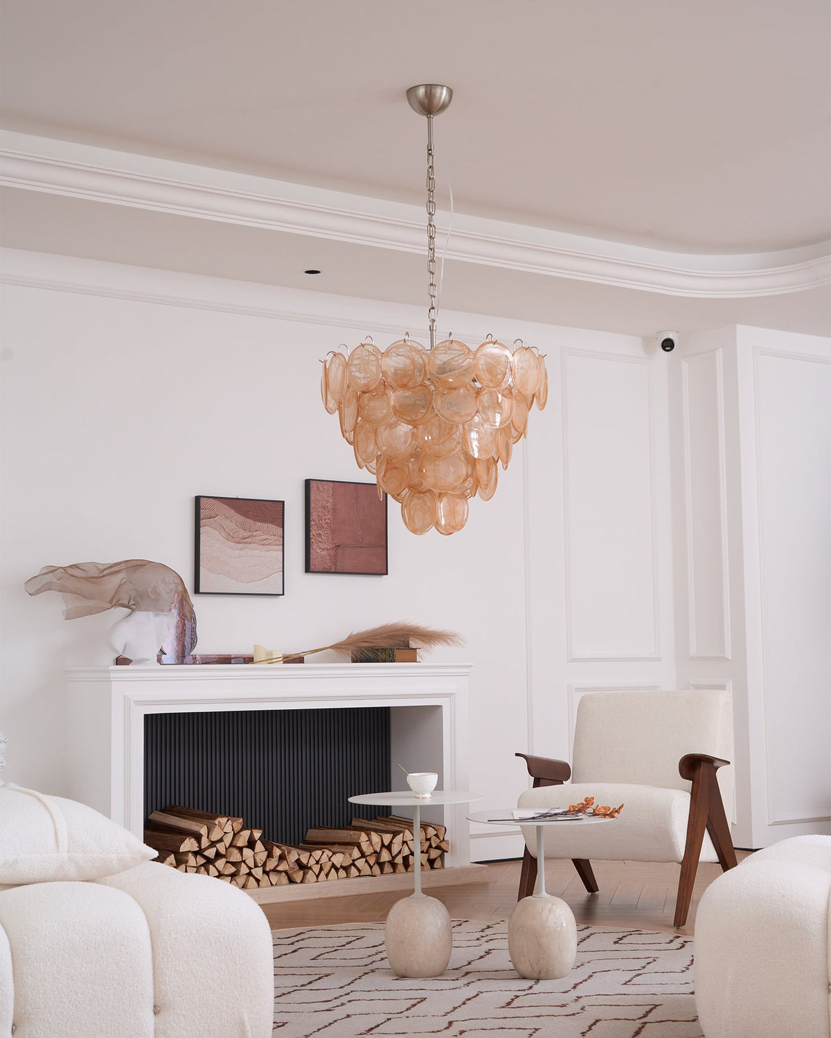 Verara Lustre Murano Verre Disque Classique