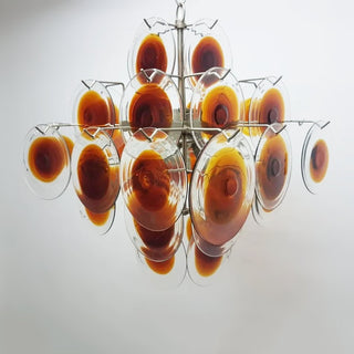 Aurora Lustre Verre Murano Disque Mi-Siècle