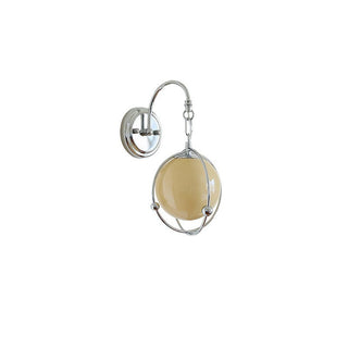 Orb Cage Semi Wall Lamp-Neutral Decor