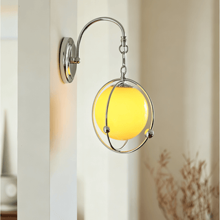 Orb Cage Semi Wall Lamp-Neutral Decor
