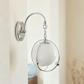 Orb Cage Semi Wall Lamp-Neutral Decor