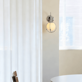Orb Cage Semi Wall Lamp-Neutral Decor