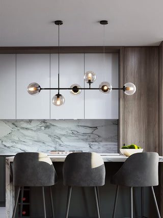 Lustra Suspension Orb Laiton Verre Pour Salon