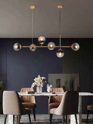 Lustra Suspension Orb Laiton Verre Pour Salon