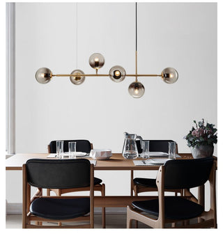 Lustra Suspension Orb Laiton Verre Pour Salon