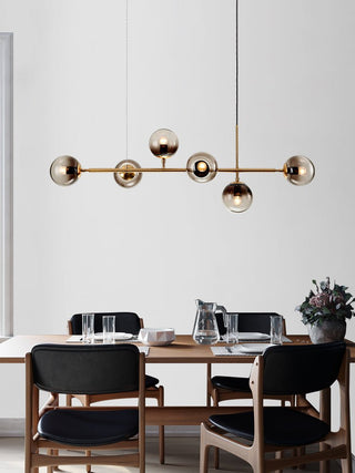 Lustra Suspension Orb Laiton Verre Pour Salon