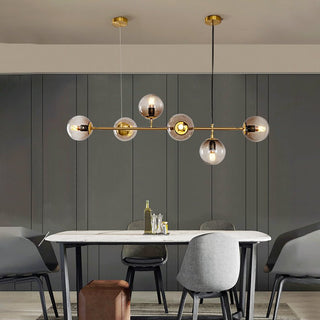 Lustra Suspension Orb Laiton Verre Pour Salon
