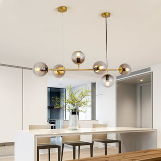 Lustra Suspension Orb Laiton Verre Pour Salon