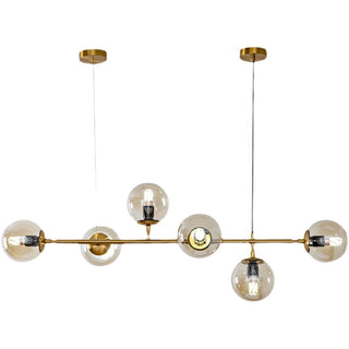 Lustra Suspension Orb Laiton Verre Pour Salon