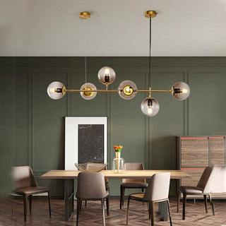 Lustra Suspension Orb Laiton Verre Pour Salon