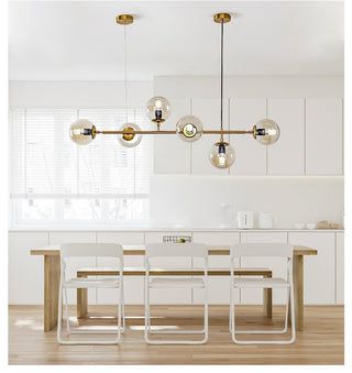Lustra Suspension Orb Laiton Verre Pour Salon