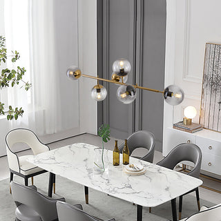 Lustra Suspension Orb Laiton Verre Pour Salon