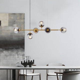 Lustra Suspension Orb Laiton Verre Pour Salon