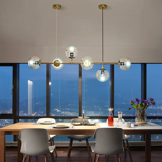 Lustra Suspension Orb Laiton Verre Pour Salon