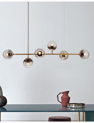 Lustra Suspension Orb Laiton Verre Pour Salon
