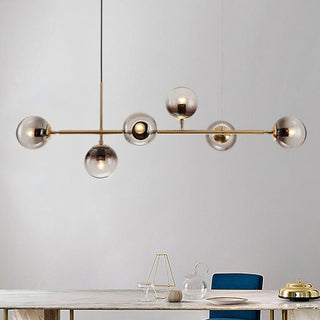 Lustra Suspension Orb Laiton Verre Pour Salon