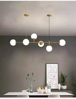 Lustra Suspension Orb Laiton Verre Pour Salon