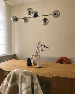Lustra Suspension Orb Laiton Verre Pour Salon