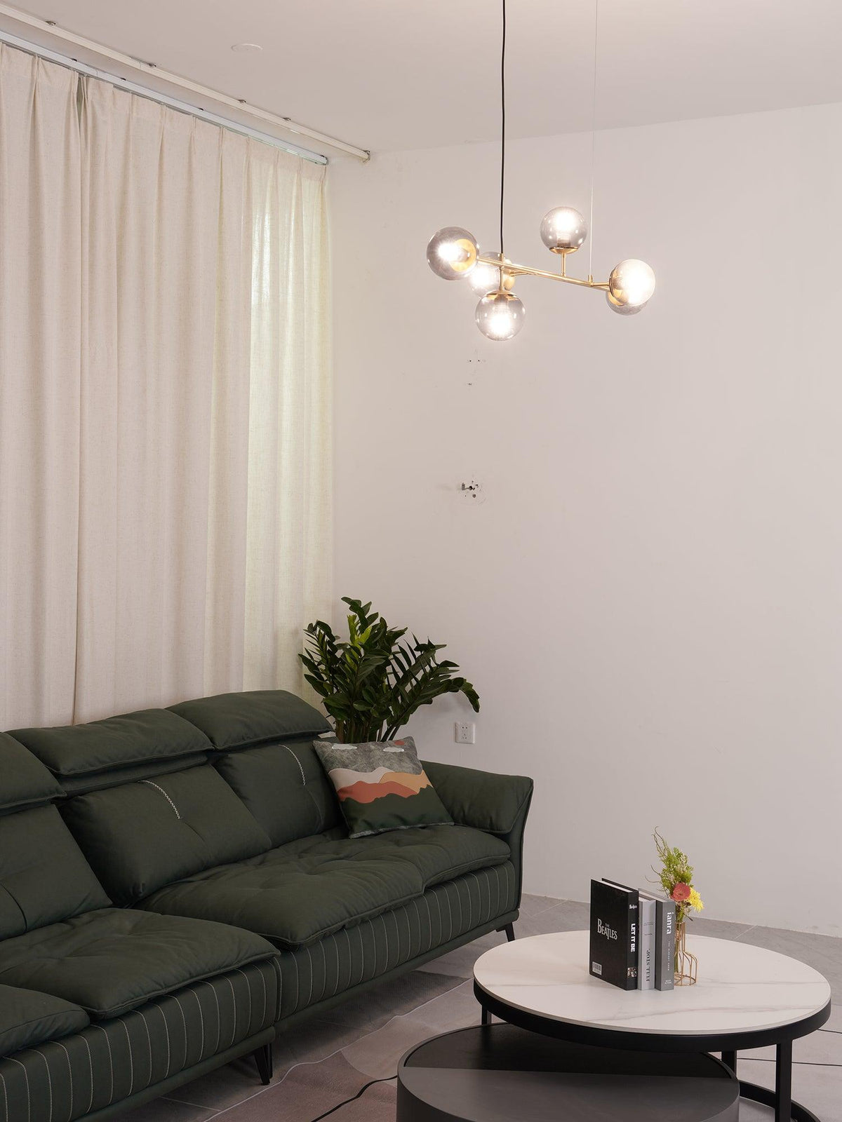 Olveya Suspension Orb Laiton Verre Pour Salon