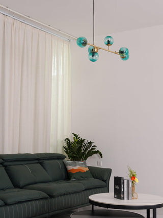 Lustra Suspension Orb Laiton Verre Pour Salon