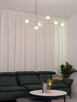 Lustra Suspension Orb Laiton Verre Pour Salon
