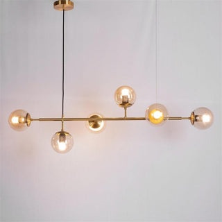 Lustra Suspension Orb Laiton Verre Pour Salon