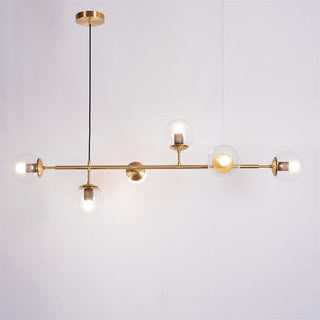 Lustra Suspension Orb Laiton Verre Pour Salon