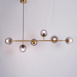 Lustra Suspension Orb Laiton Verre Pour Salon