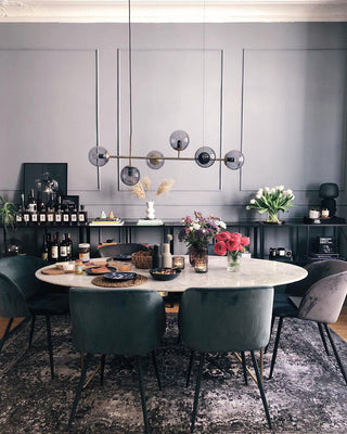 Lustra Suspension Orb Laiton Verre Pour Salon