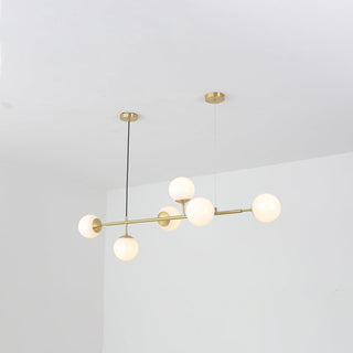 Lustra Suspension Orb Laiton Verre Pour Salon