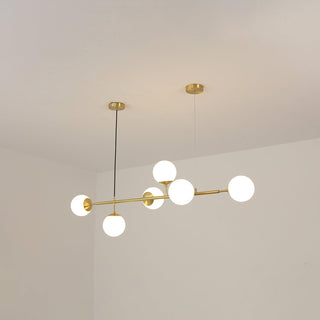 Lustra Suspension Orb Laiton Verre Pour Salon