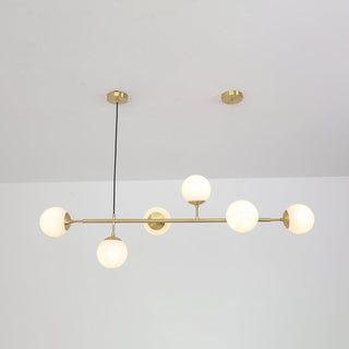 Lustra Suspension Orb Laiton Verre Pour Salon