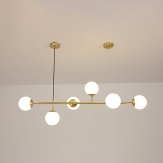 Lustra Suspension Orb Laiton Verre Pour Salon