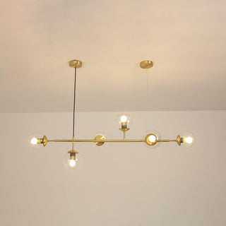 Lustra Suspension Orb Laiton Verre Pour Salon
