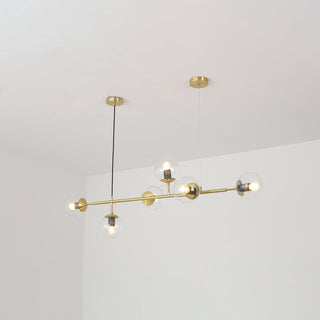Lustra Suspension Orb Laiton Verre Pour Salon