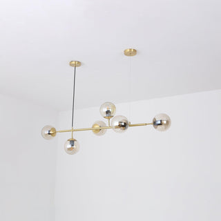 Lustra Suspension Orb Laiton Verre Pour Salon