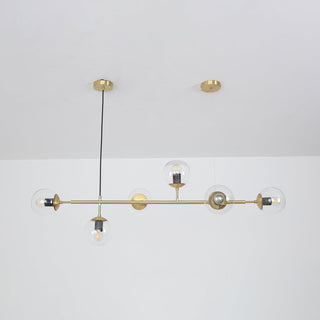 Lustra Suspension Orb Laiton Verre Pour Salon