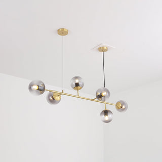 Lustra Suspension Orb Laiton Verre Pour Salon