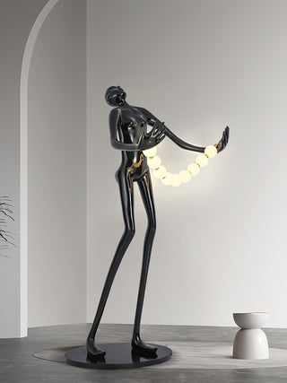 Orbit Beaded Sculptural Lampadaire