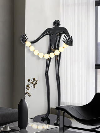 Orbit Beaded Sculptural Lampadaire